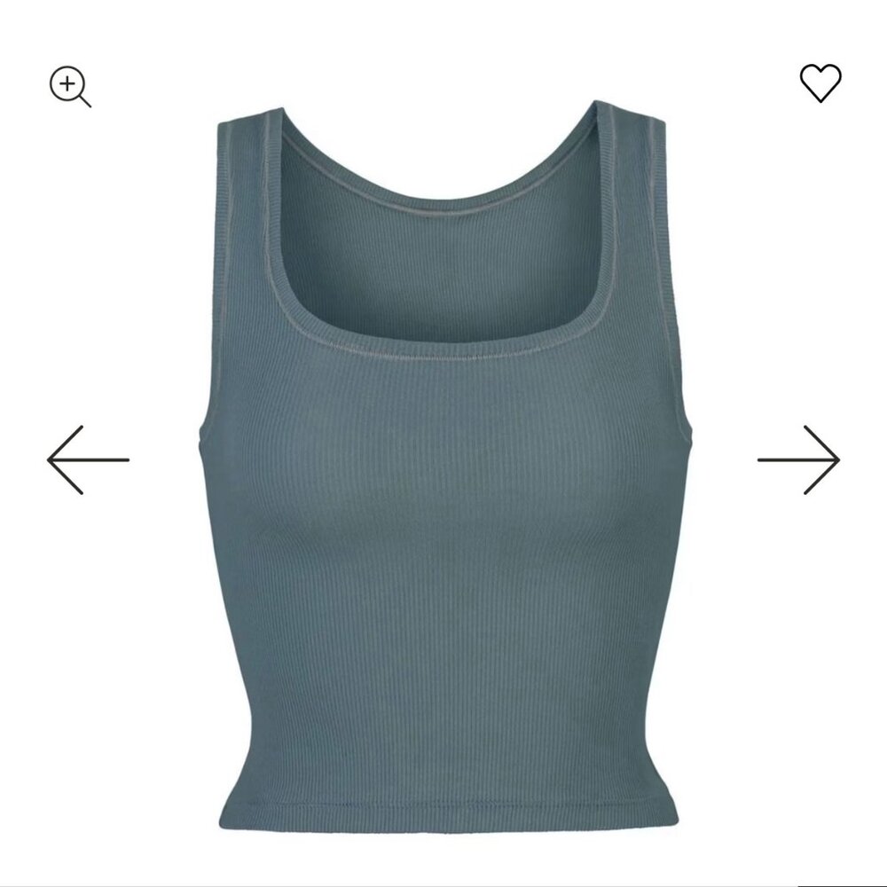 Skims Cotton Rib Tank in Kyanite